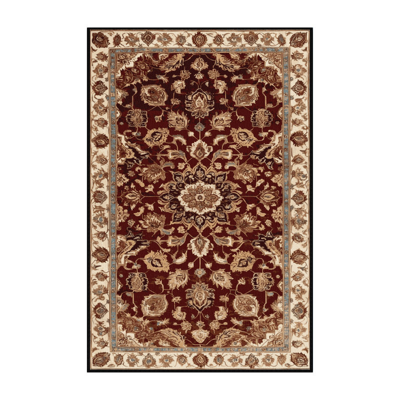 Tapis brun lavable à la machine, Rectangulaire 7 pi x 10 pi
