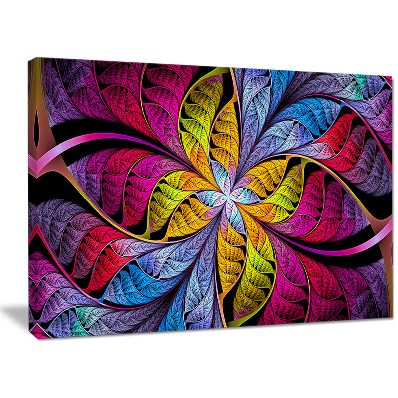 «Pink Yellow Fractal», impression sur toile tendue, H 30 po x l 40 po x p 1 po