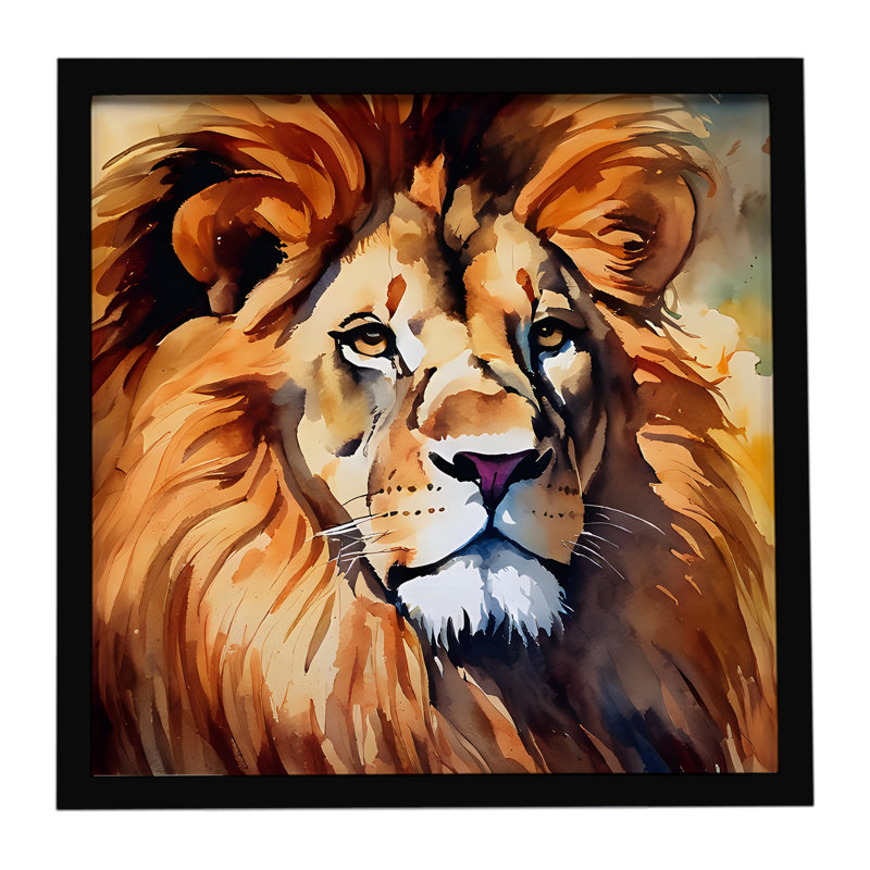 Lion Framed Metal Print