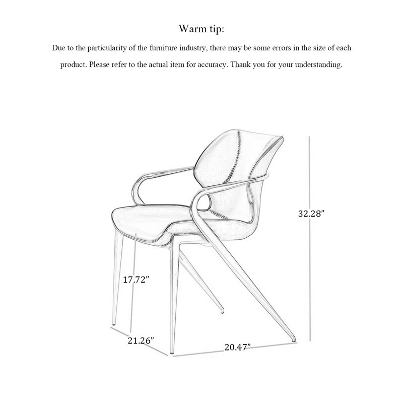 Italian Minimalist Saddle Leather Backrest Dining Chair