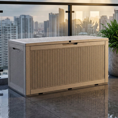 130 Gallons Resin Lockable Deck Box