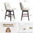 Eriqa Swivel 30.6'' Bar Stool, White-725924854