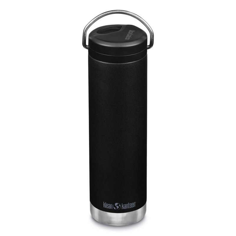 Klean Kanteen Vacuum Insulated Stainless Steel Water Bottle, 20 OZ, Black
