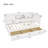 L-Shaped Bed Frame With Drawer And And Bookcase,Corner Bed Wooden Captain Bed With Led Downlight And USB Port For Small Room,Bedroom, Guest Room-1289929754