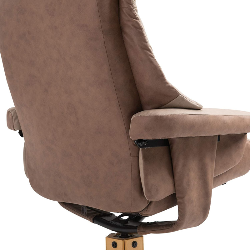 Brading 78cm Wide Swivel Standard Recliner, Wood, Brown