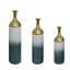 Ensemble de 3 vases élégants en métal, vases de sol à motif de feuilles, grands vases pour la décoration intérieure, décoration de salon et d'entrée