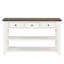 Table d'appoint moderne avec 3 tiroirs de rangement et 2 tablettes Modern