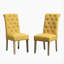 Ensemble de 2 chaises parsons capitonnées en bois massif Habit, jaune-1699029953