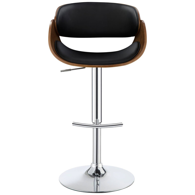 Tabouret de bar moderne noir avec option réglable - confortable pour divers espaces, salle à manger élégante de style Mid-Century réglable, base et confort