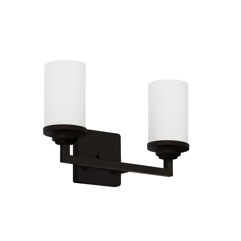Éclairage pour salle de bain 2 lumières Lamas, Bronze ébène
