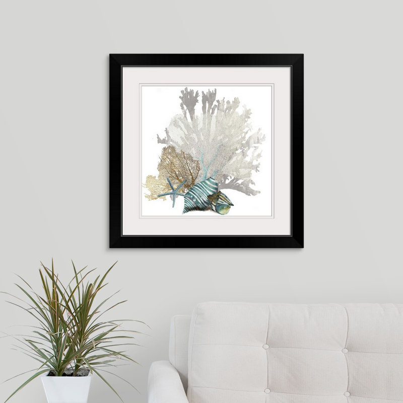 « Coral » par Aimee Wilson - reproduction d'impression sur toile tendue, H 24 po x l 24 po, Impression encadrée, Noir