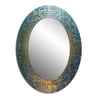 Retro Lovers Celebrating Eternal Now VI - People Oval Decorative Mirror On Metal