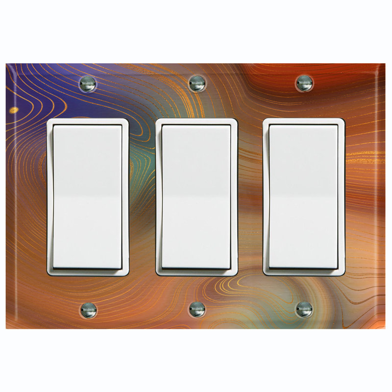 3 - Gang Toggle Light Switch Standard Wall Plate