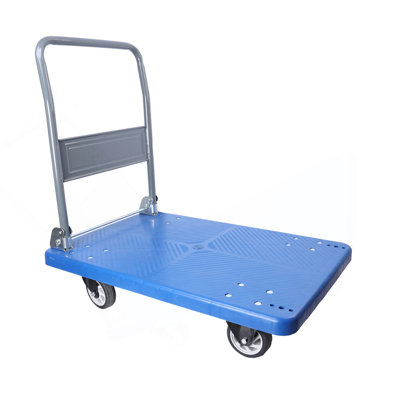 Chariot à main Chariot-poussoir pliable amélioré Dolly Capacité de 660 lb Camion-plate-forme Chariot à main Robuste et robuste