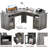 Detcho 60'' L Shaped Executive Desk with Drawers and Power Outlets-673389983