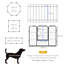 60cm H Panel Steel Exercise Pen With Door