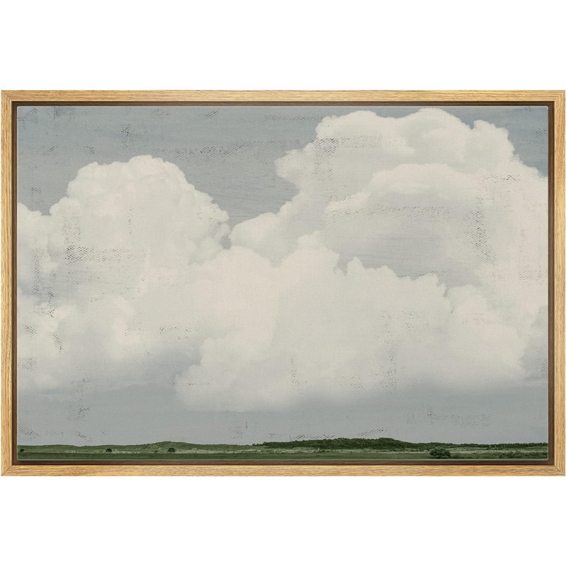 «Clouds Sky Over Green Tree Nature Minimalist - Floater», reproduction d'art sur toile