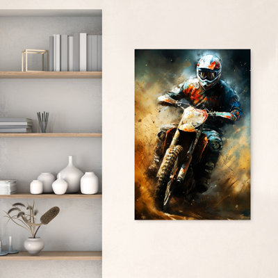 Motocross Speed Art, art mural contemporain abstrait