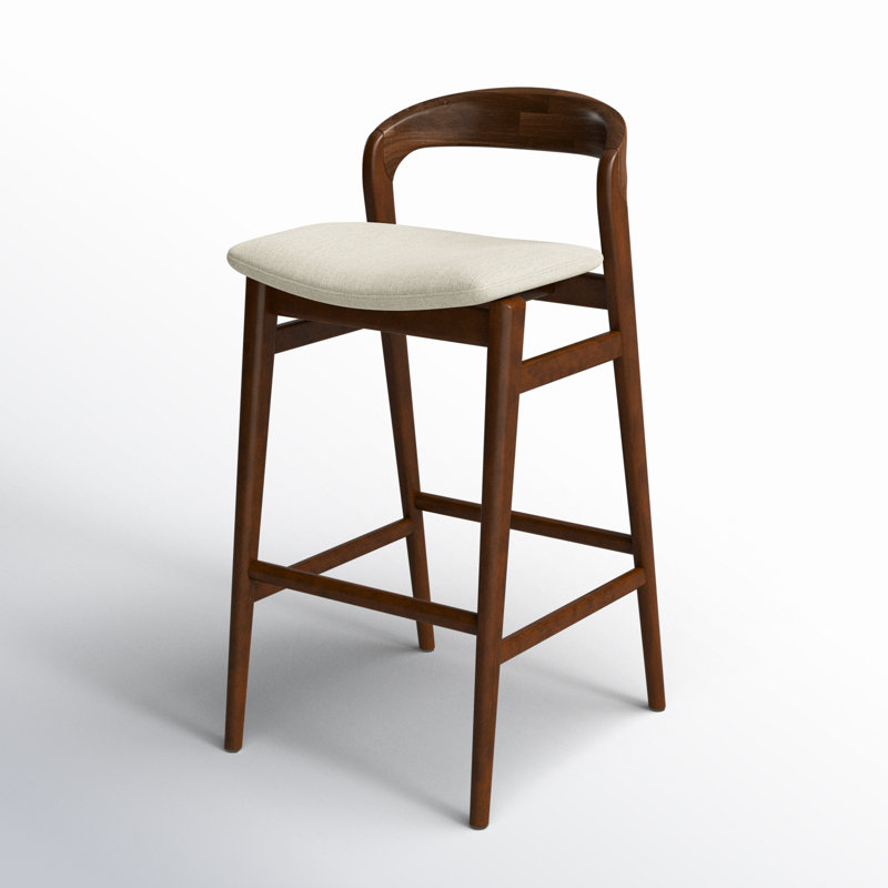Modern Brazilian Velma Counter Stool, Bar Stool (29.25” Seat Height), Medley Ivory Performance Basketweave