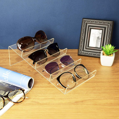 Acrylic Slanted Eyewears Stand Holder Organizer