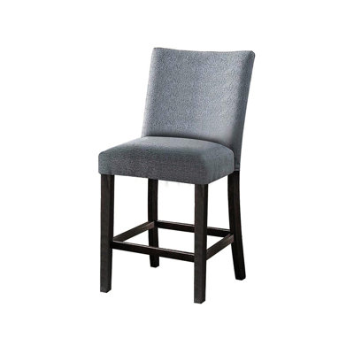 De 2 chaises sans accoudoirs à hauteur de comptoir, dossier haut, siège rembourré en tissu, finition patinée, profondeur de produit de 24 po, profondeur de paquet de 41,5 po, siège 2 et siège en tissu, largeur de 19 po, 13,5 po