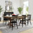 Eternity Rectangular Solid Pine Farm Dining Table with Folding X-Style Legs-88870831-88870827