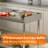 Stainless Steel Work Table, Commercial Kitchen Prep Table with Backsplash & Adjustable Shelf