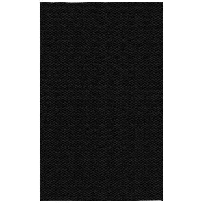 Tapis décoratif noir à motif géométrique Touffeté Esther, Rectangle 7 pi 6 po x 9 pi 6 po