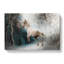 White Horse Rearing in a Winter Forest in Abstract - Wrapped Canvas-55302723