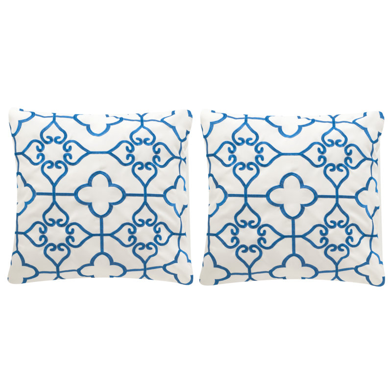  Coussin intérieur / extérieur Euro, Bleu royal / crème