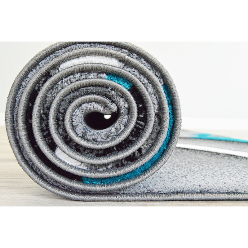 Mccampbell Performance Abstract Indoor Rug, Rectangle 3'9" x 5'3"