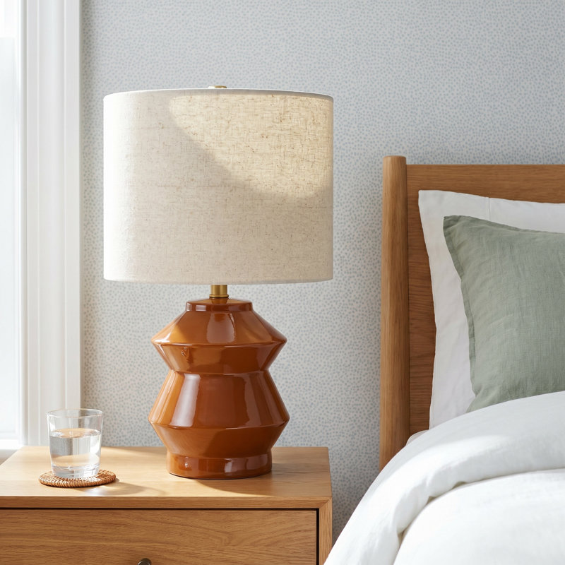 Boyes Ceramic Table Lamp, Rust