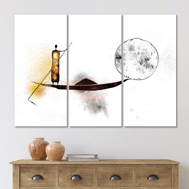 Reproduction d'art mural rétro sur toile de village africain rétro, H 32 po x l 48 po x P 1 po