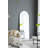28” x 74” Black Full Length Rectangular Oversized Wall Mirror with Arch Silhouette and Iron Frame, Hang or Lean Against Wall in Home and Office-1966941252-2012419618