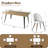 Modern 5-Piece Dining Set With Sculpted Wavy Edge Table For 4–6 People-48894919-48894912