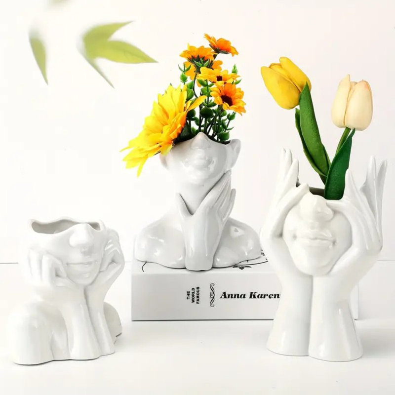 Vases + décorations de mariage 3 pièces Vase en céramique pour femme