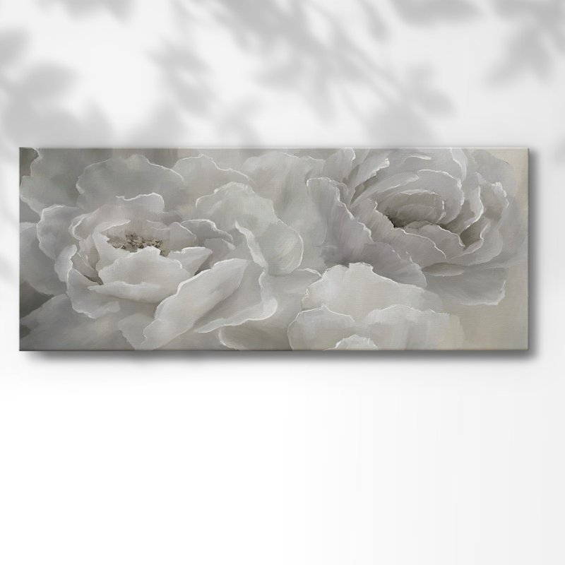 Doux pivoine - impression sur toile tendue, H 20 po x l 50 po x P 1,5 po