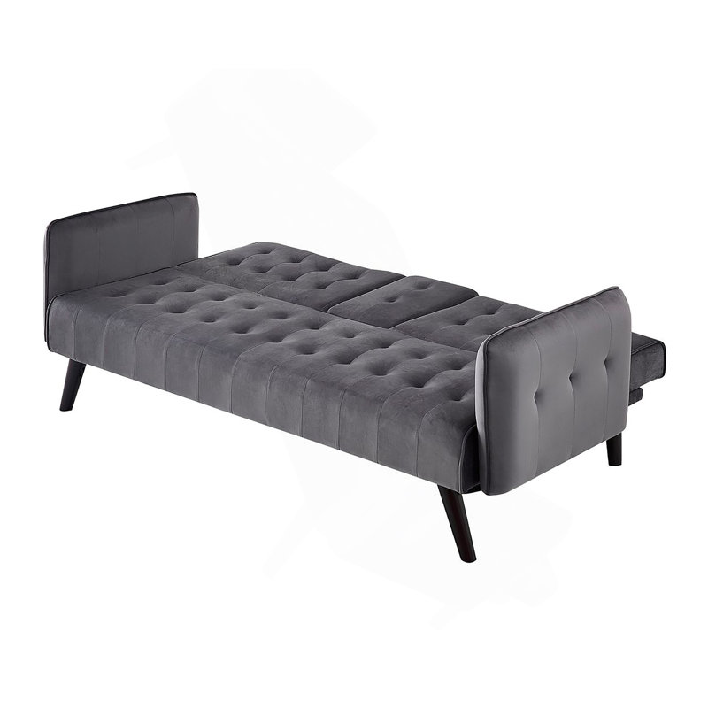 Canapé-lit convertible de style Mid-Century moderne avec porte-gobelet intégré