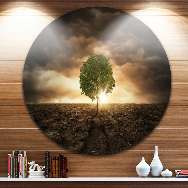 « n’tree », impression sous un motif ciel spectaculaire», H 36 po x l 36 po x P 1 po, Métal