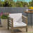 Wood Club Chair With Stain- And Waterproof Cushions Seat Padding