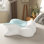 Oreiller cervical ergonomique en mousse à mémoire de forme, oreiller de soutien pour le cou avec housse amovible en soie et en coton, et coussin rond amovible