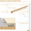 Auvent de balcon beige rétractable 10 pi x 8 pi, parasol avec manivelle manuelle, et tissu hydrofuge, pour terrasse, cour, cadre de patio en aluminium Balcon, cour