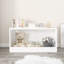 Boîte de rangement ouverte pour jouets, bac de rangement en bois blanc pour jouets en peluche, livres, chambre de bébé ou salle de jeux