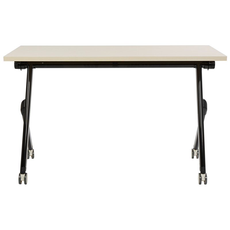 Seidule Metal Base Writing Desk, Brown/Black, 120cm H x 60cm W
