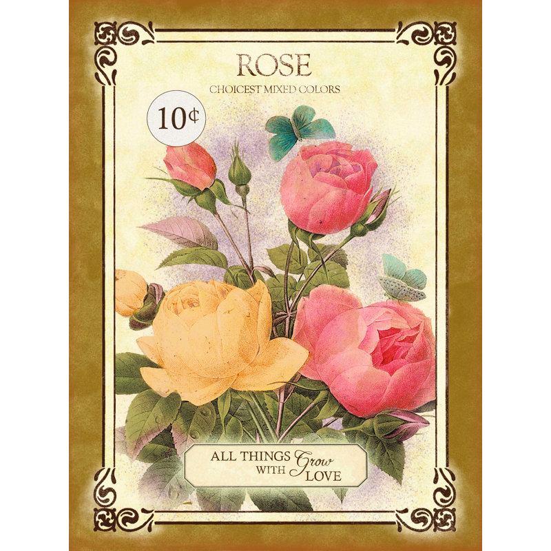 «Seed Packet Love 2», reproduction sur toile tendue, H 16 po x l 12 po
