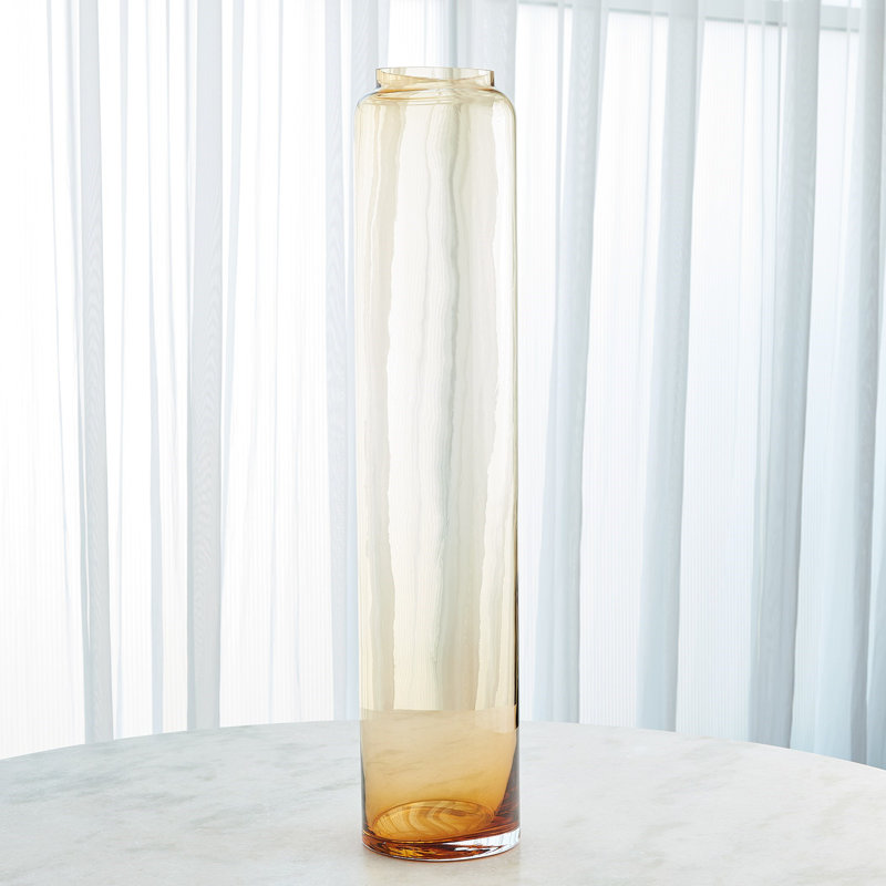 Vase Datum - Caramel-Lg, H 36 po x l 7,25 po x P 7,25 po