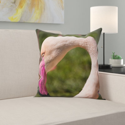 Coussin flamant rose