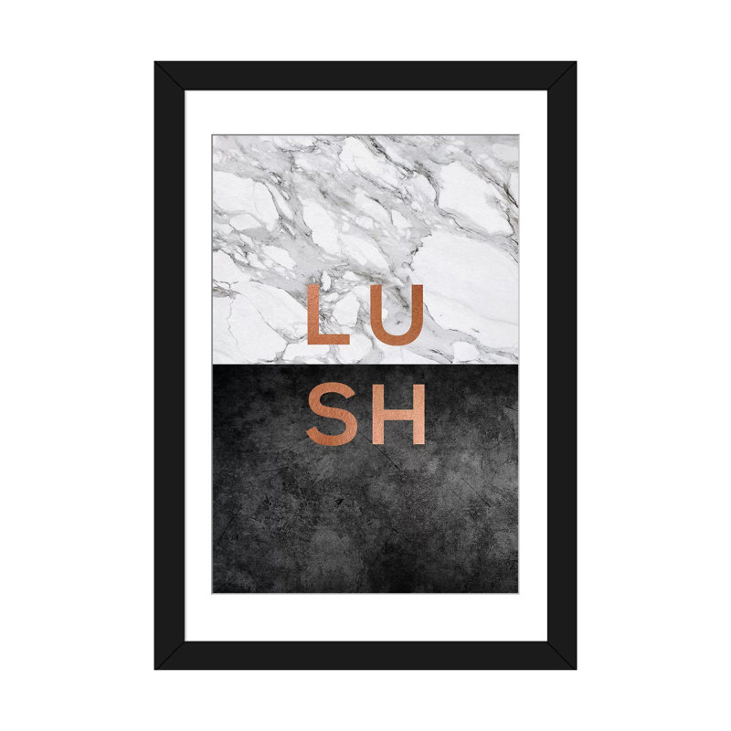 «Lush», reproduction d'impression sur toile, Papier d'art encadré noir, Blanc, H 32 po x l 24 po x P 1 po