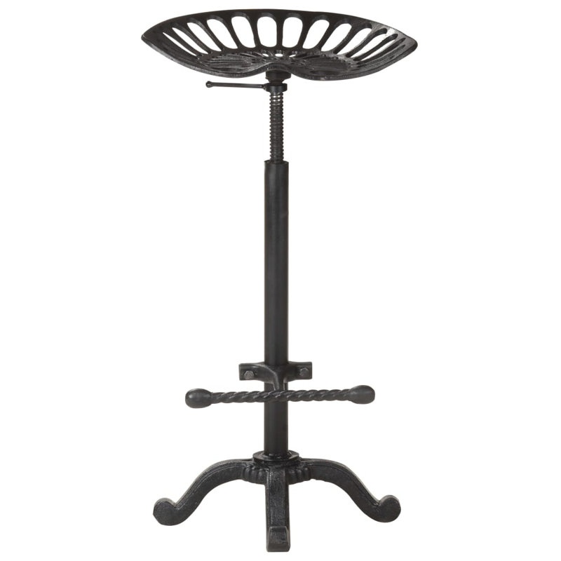 Quam Swivel Adjustable Height Counter Stool with Metal Frame