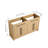 60'' Double Bathroom Vanity Base Only, Base Cabinet without Top